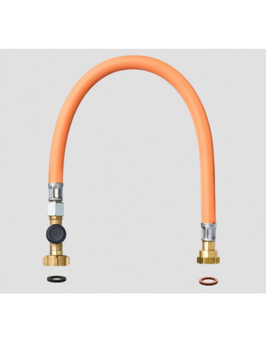 Mangueira de gás c/ valvula de segurança 450mm G.2 FR Shell