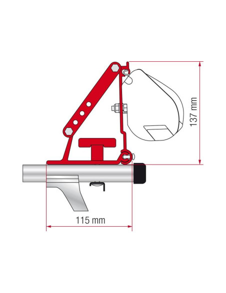 Adaptador p/toldo Fiamma F35pro Kit Auto