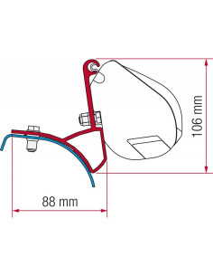 Adaptador P/toldo Fiamma F35pro Trafic Vivaro Primastar 2