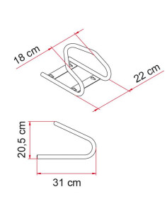 Moto Wheel Chock Suporte Mota Fiamma 2