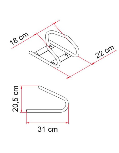 Moto Wheel Chock Suporte Mota Fiamma