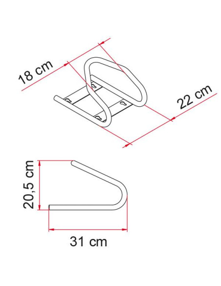 Moto Wheel Chock Suporte Mota Fiamma