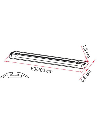Barra fixação objectos garagem Premium 60
