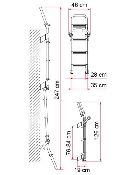 Escada Exterior Fiamma Deluxe 8
