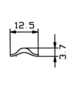 Perfil Borracha Tapa Parafusos Preto 12.5x3.7