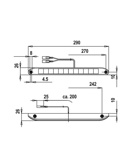 Farolim 3º Stop Base Br 12V 12 Leds