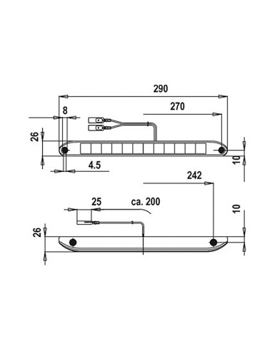 Farolim 3º Stop Base Br 12V 12 Leds