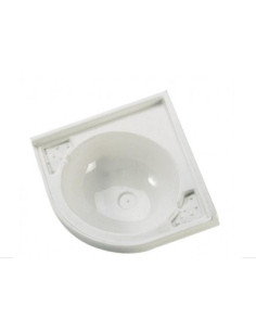 Lavatório canto branco 420x420mm 2