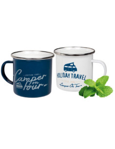 Conjunto de 2 canecas de esmalte