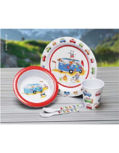 Conj. louça 5 peças Kinder melamina