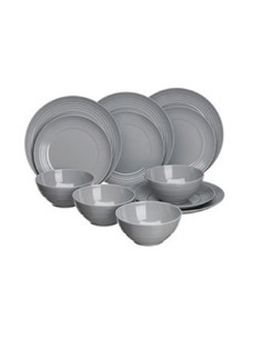 Conjunto de Louça 12 peças COOL GREY Melamina