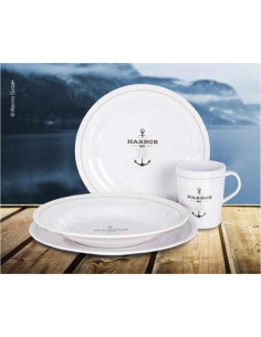 Conjunto de 8 peças Louça Melamina HARBOR