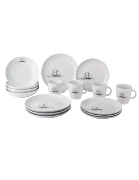 Conjunto louça 16 peças Latte