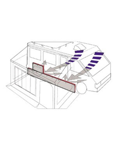 Cobertura guarda lamas 550cm autocaravana Fiamma