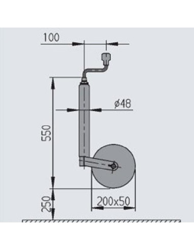 Roda Jockey 48mm Roda 200x50