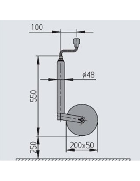 Roda Jockey 48mm Roda 200x50