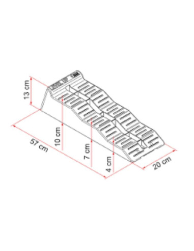 Calço roda Level Up Fiamma cinza com saco