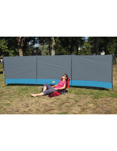 Corta-vento Sylt com 3 elementos, 500x140 cm, cinza