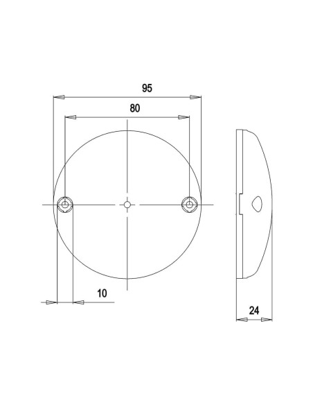 Refletor Vermelho Redondo R 710