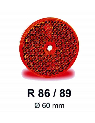 Refletor Vermelho Redondo 60cm