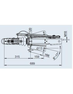 Engate de Inercia AK161 de 950 até 1600KG Al-ko 2