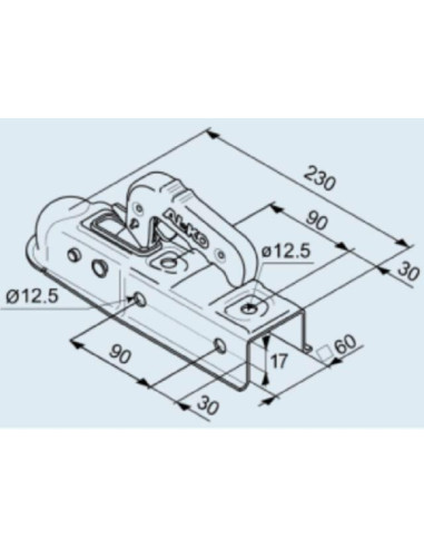 Cabeçote 60mm Quadrado Al-Ko AK/7 Plus