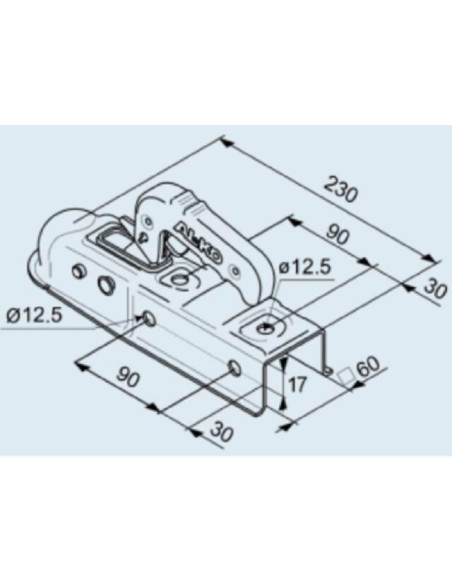 Cabeçote 60mm Quadrado Al-Ko AK/7 Plus