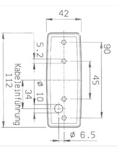 Farolim lateral laranja 12V