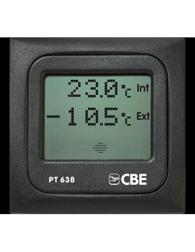 Painel de monitorização de temperaturas cinza CBE