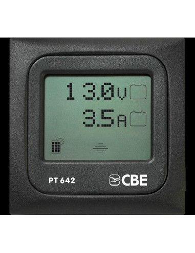 Painel de monitorização de bateria e descarga cinza PT652 CBE