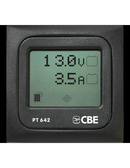Painel de monitorização de bateria e descarga cinza PT652 CBE