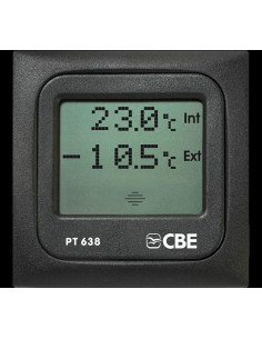 Painel de monitorização de temperaturas ext e int castanho CBE