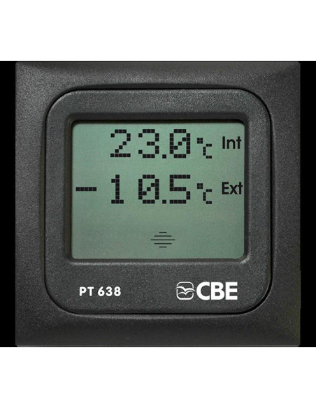 Painel de monitorização de temperaturas ext e int castanho CBE