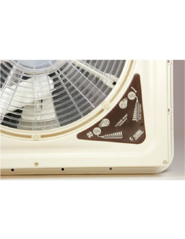Claraboia 400x400 Turbo Vent Premium c/termostato opaca Fiamma