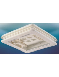 Claraboia 40x40 opaca com escurecedor e mosquiteira Branca