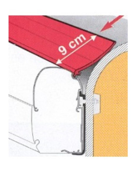 Borracha Rain Guard L para toldo Fiamma