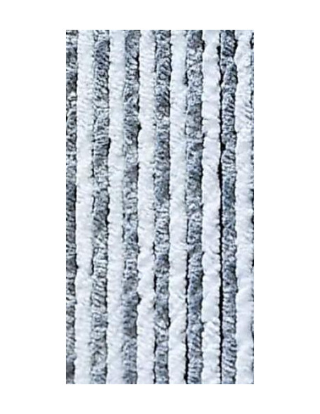 Cortina em Pelo 56x205 Cinza/Branca