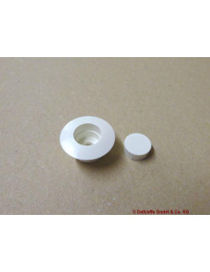 Botão pls branco tapa parafuso p/coluna duche