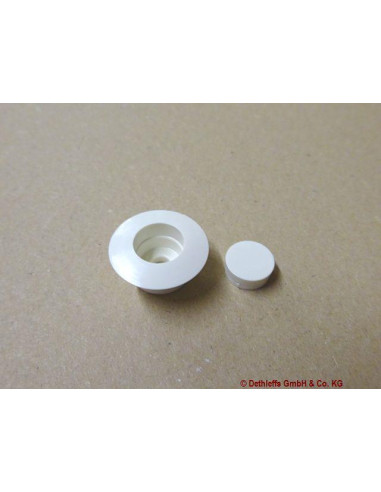 Botão pls branco tapa parafuso p/coluna duche