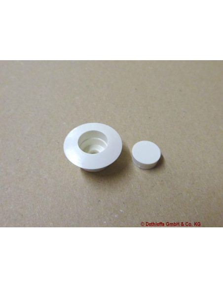 Botão pls branco tapa parafuso p/coluna duche