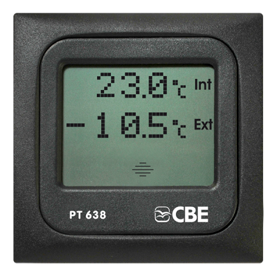 Painel de monitorização de temperaturas Ext. e Int. cinza CBE