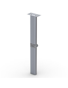 Pé de mesa em aluminio cinza dobravel 70X33mm 72cm LCI