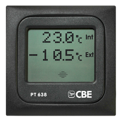 Painel de monitorização de temperaturas ext e int castanho CBE