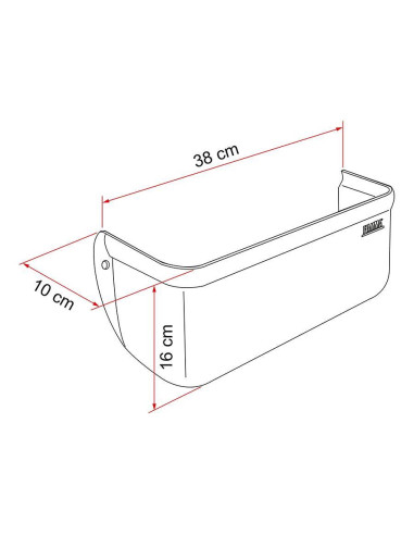 Suporte Pocket XL cinza Fiamma