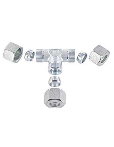 União de gás em T com bicone TL8x8x8mm Gok