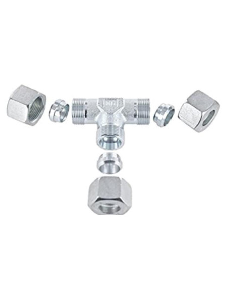 União de gás em T com bicone TL8x8x8mm Gok