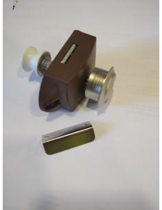 Fecho TicTac castanho c/botão completo WC