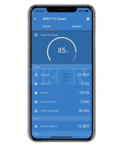 Monitor de Bateria com Bluetooth 500A 50mv