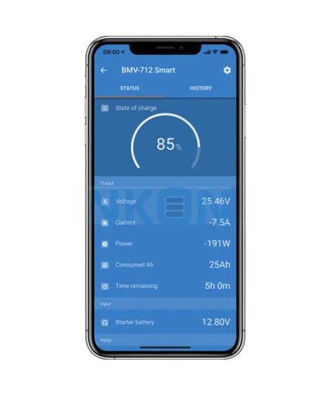 Monitor de Bateria com Bluetooth 500A 50mv