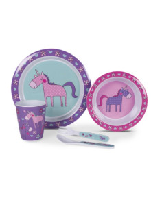 Conjunto Louça Criança Unicorns 4pc